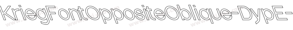 KriegFontOppositeOblique-DypE字体转换