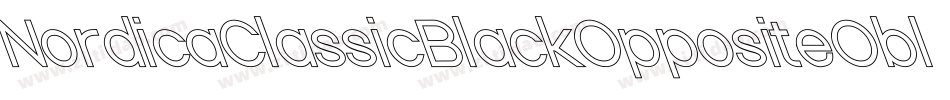 NordicaClassicBlackOppositeOblique-5wBL字体转换