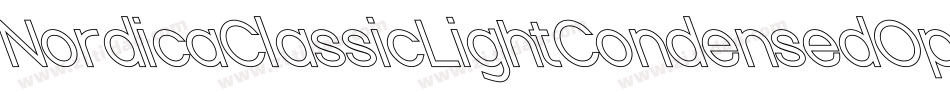 NordicaClassicLightCondensedOppositeObliqueOutline-RGXv字体转换