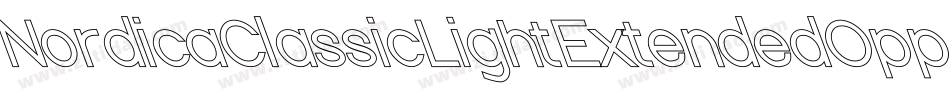 NordicaClassicLightExtendedOppositeOblique-M93B字体转换
