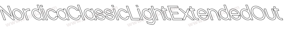 NordicaClassicLightExtendedOutline-KaZZ字体转换