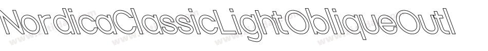 NordicaClassicLightObliqueOutline-vqXy字体转换