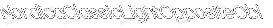 NordicaClassicLightOppositeObliqueOutline-7mEw字体转换