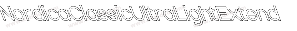 NordicaClassicUltraLightExtendedOppositeOblique-GeZm字体转换