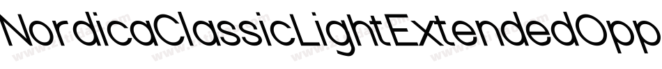 NordicaClassicLightExtendedOppositeOblique-M93B字体转换