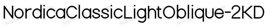 NordicaClassicLightOblique-2KD3字体转换