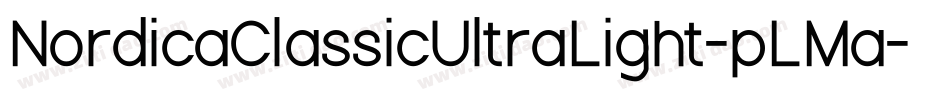 NordicaClassicUltraLight-pLMa字体转换