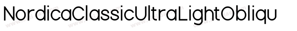 NordicaClassicUltraLightOblique-jv1l字体转换