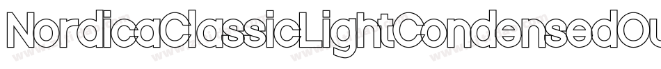 NordicaClassicLightCondensedOutline-BeXG字体转换