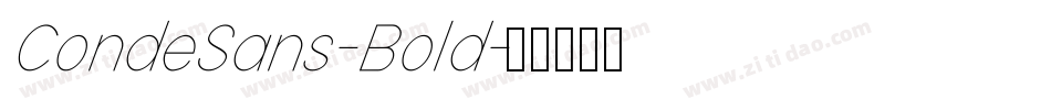 CondeSans-Bold字体转换
