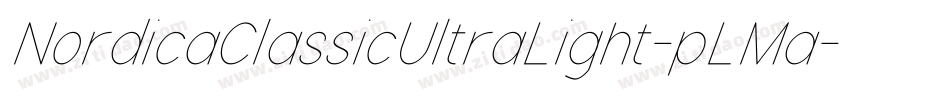 NordicaClassicUltraLight-pLMa字体转换