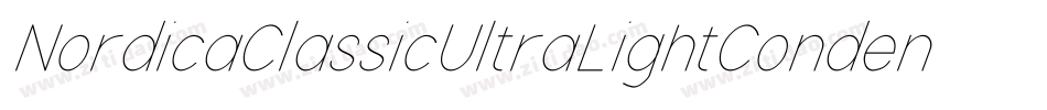 NordicaClassicUltraLightCondensedOblique-AWx2字体转换