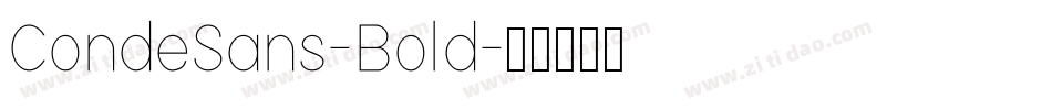 CondeSans-Bold字体转换