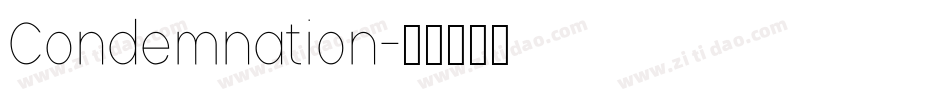 Condemnation字体转换