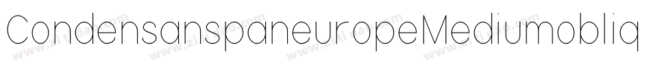 CondensanspaneuropeMediumoblique-vRzy字体转换