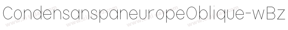 CondensanspaneuropeOblique-wBzP字体转换