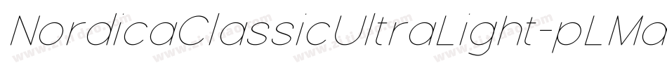 NordicaClassicUltraLight-pLMa字体转换