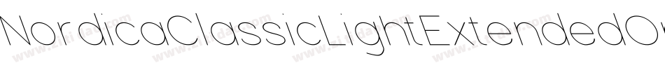 NordicaClassicLightExtendedOppositeOblique-M93B字体转换