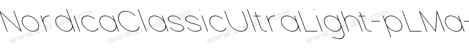 NordicaClassicUltraLight-pLMa字体转换