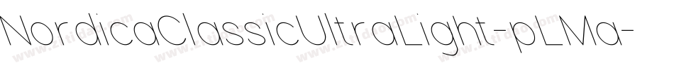 NordicaClassicUltraLight-pLMa字体转换