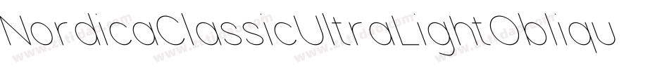 NordicaClassicUltraLightOblique-jv1l字体转换