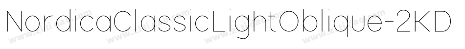 NordicaClassicLightOblique-2KD3字体转换