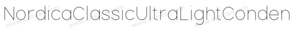 NordicaClassicUltraLightCondensedOblique-AWx2字体转换