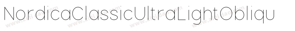 NordicaClassicUltraLightOblique-jv1l字体转换
