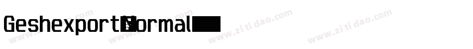 Geshexport-Normal字体转换