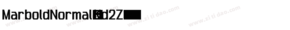 MarboldNormal-Kd2Z字体转换