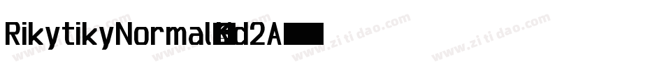 RikytikyNormal-Kd2A字体转换