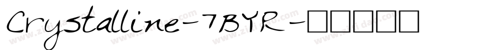 Crystalline-7BYR字体转换
