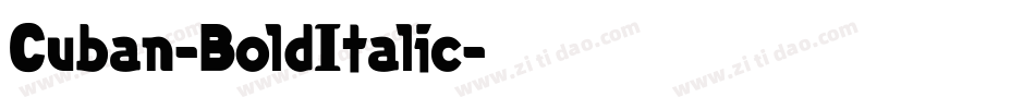 Cuban-BoldItalic字体转换