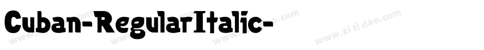 Cuban-RegularItalic字体转换