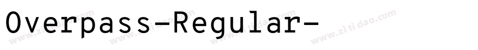 Overpass-Regular字体转换