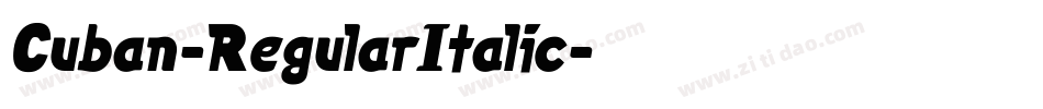 Cuban-RegularItalic字体转换