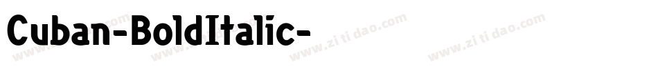 Cuban-BoldItalic字体转换