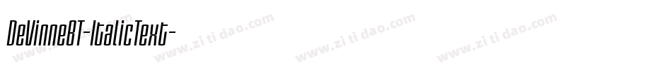 DeVinneBT-ItalicText字体转换