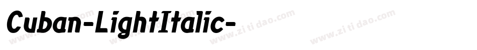 Cuban-LightItalic字体转换