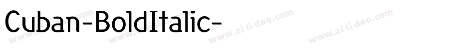 Cuban-BoldItalic字体转换
