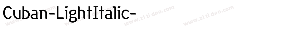 Cuban-LightItalic字体转换