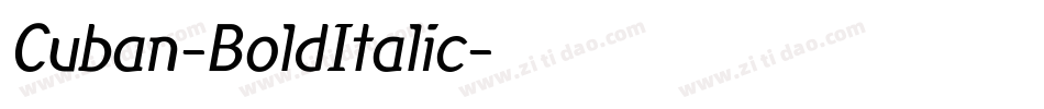 Cuban-BoldItalic字体转换