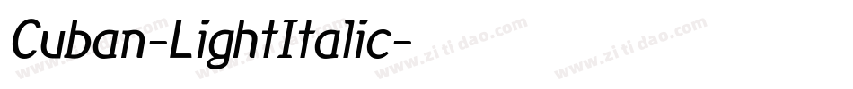Cuban-LightItalic字体转换
