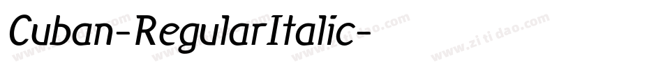 Cuban-RegularItalic字体转换
