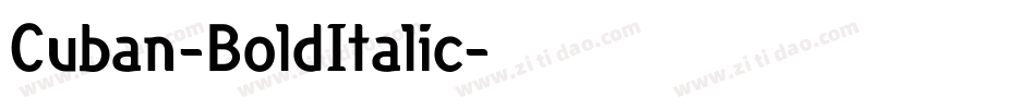 Cuban-BoldItalic字体转换