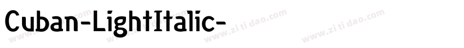 Cuban-LightItalic字体转换