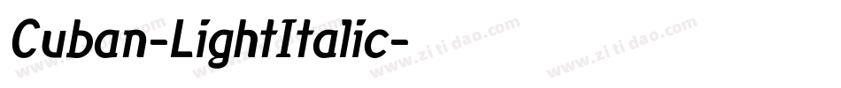 Cuban-LightItalic字体转换