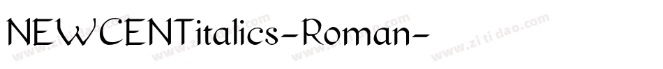 NEWCENTitalics-Roman字体转换