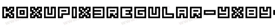 KoxuPix3Regular-YxBy字体转换