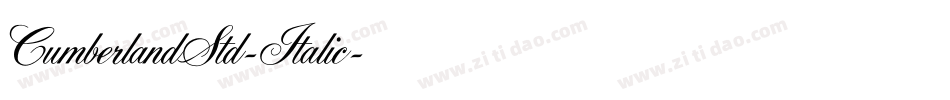 CumberlandStd-Italic字体转换